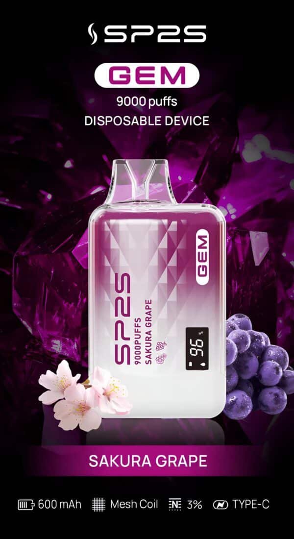 SP2 煙彈 SP2S GEM 9000 PUFFS 思博瑞抛棄式電子煙 711到付