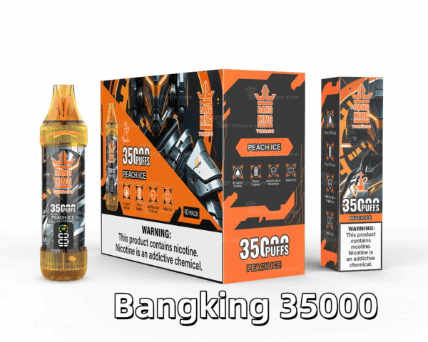 BANG KING 35000 PUFFS 龍捲風  一次性抛棄式霧化筆狀電子煙 超大容量 充電帶顯示屏
