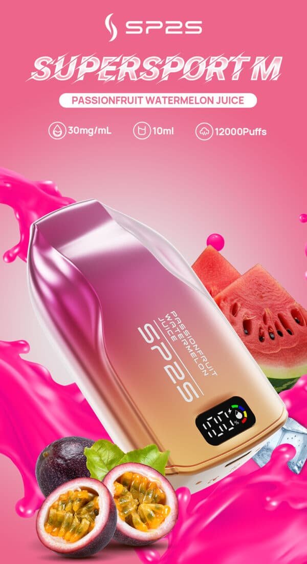 新品上市 澳洲版 SP2S 9000 PUFFS 一次性抛棄式電子煙 帶顯示屏可充電
